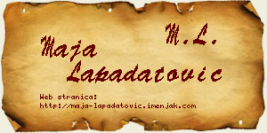 Maja Lapadatović vizit kartica